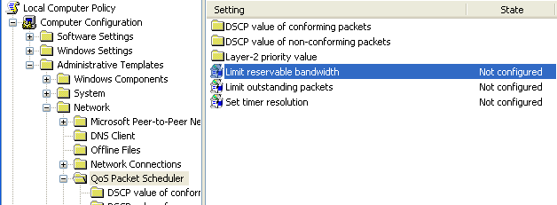 Reservable Bandwidth Cómo cambiar el límite de ancho de banda reservable en Windows