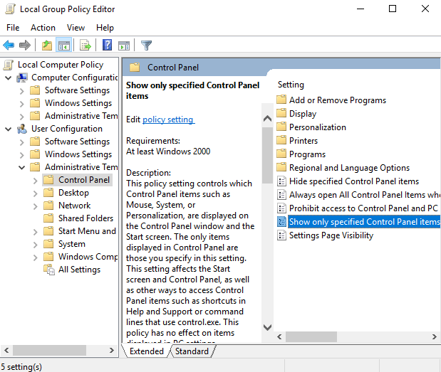 Cómo bloquear el acceso a la configuración y el panel de control de ...