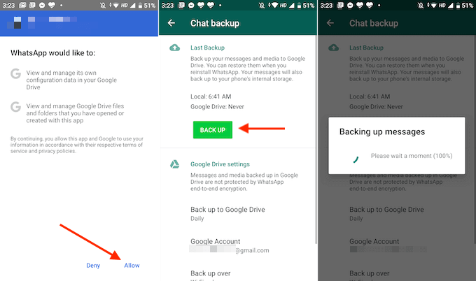 Como Ver Los Chats De Whatsapp Guardados En Google Drive